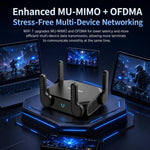 Router wireless COMFAST CF-WR672BE Wi-Fi 7 BE3600 con doppia porta WAN/LAN da 2,5 GHz., EU Plug, US Plug, UK Plug, AU Plug