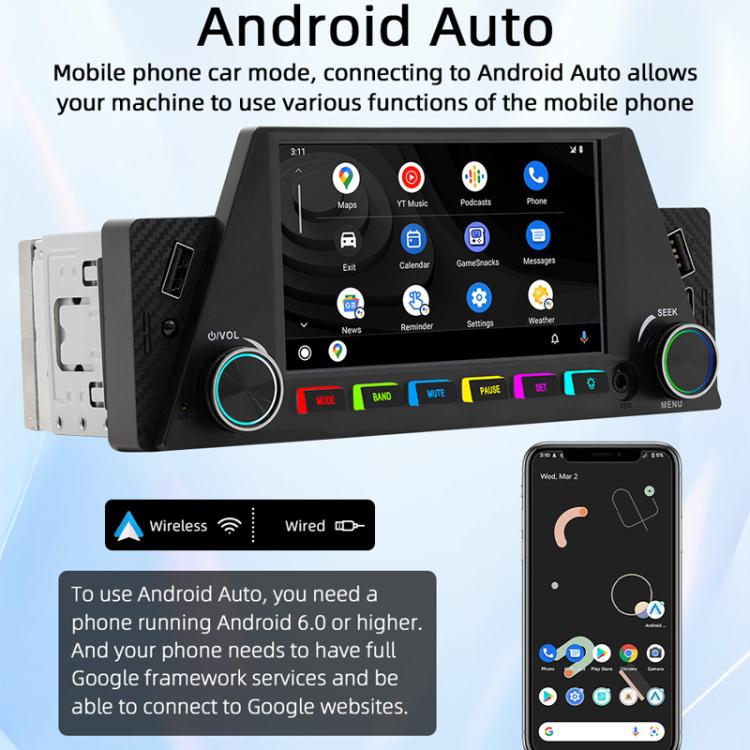 4,7 pollici AUTO/CarPlay Navigazione Bluetooth FM Radio Auto MP5 Marquee, 161W