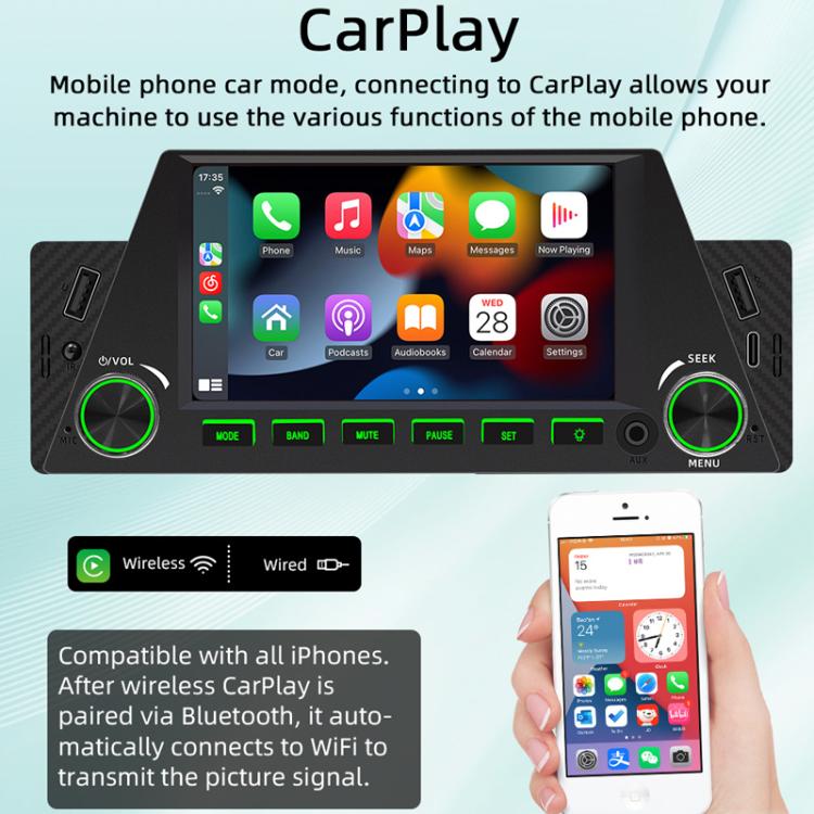 4,7 pollici AUTO/CarPlay Navigazione Bluetooth FM Radio Auto MP5 Marquee, 161W
