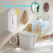 Tuya WIFI Suono e luce Allarme immersione in acqua Sensore di perdite Rilevatore di allarme di troppopieno, Overflow Alarm Detector