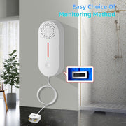 Tuya WIFI Suono e luce Allarme immersione in acqua Sensore di perdite Rilevatore di allarme di troppopieno, Overflow Alarm Detector