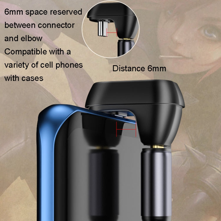 Adattatore USB-C maschio-femmina a gomito 180° 100W