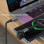 Adattatore USB-C maschio-femmina a gomito 180° 100W