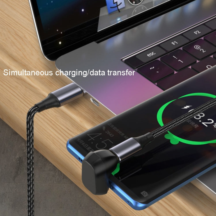 Adattatore USB-C maschio-femmina a gomito 180° 100W