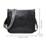 013 Borsa a tracolla impermeabile monospalla in pelle PU con cinturino leopardato