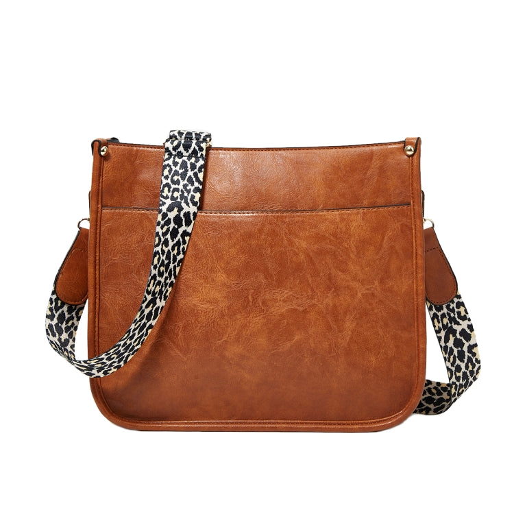 013 Borsa a tracolla impermeabile monospalla in pelle PU con cinturino leopardato