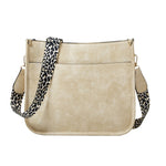 013 Borsa a tracolla impermeabile monospalla in pelle PU con cinturino leopardato