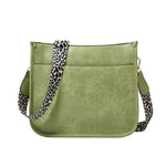 013 Borsa a tracolla impermeabile monospalla in pelle PU con cinturino leopardato