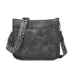 013 Borsa a tracolla impermeabile monospalla in pelle PU con cinturino leopardato
