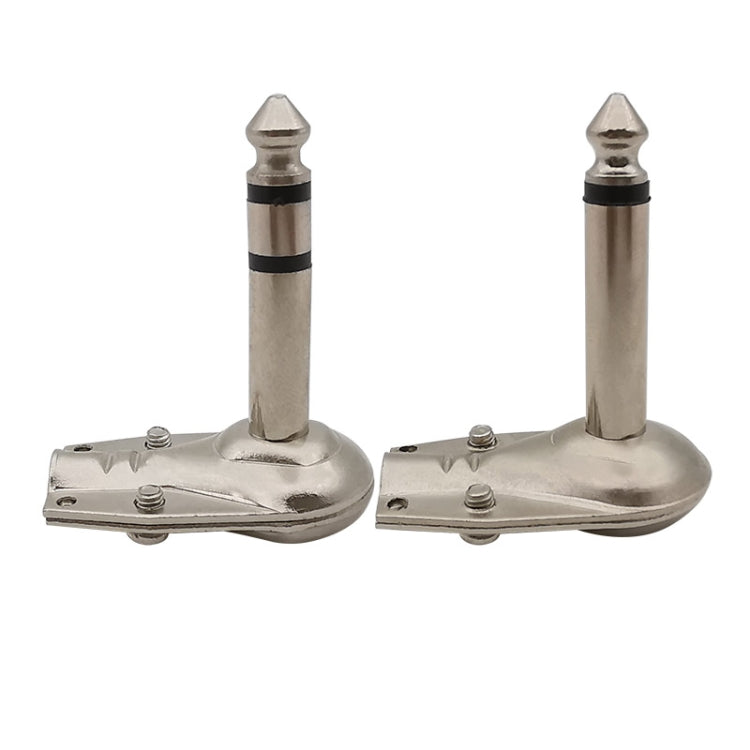 10pcs 6.35mm connettore per amplificatore per microfono audio ad angolo retto per chitarra, Mono, Binaural