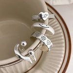 Happy Smiley Face Love Wear Anello combinato, J3357, J3520, J3370, J3535, J3643, J3699, J3664, J3305, J3495, J3595, J3594, J2818, J3494, J3493, J3461, J3462, J1456, J3402, J3381, J3371, J3457, J3456, J3587, J969, J1991, J2105, J2135, J3626, J3610, J353...