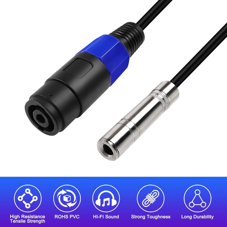 Cavo audio 4 core Ommus 6,35 mm maschio/femmina