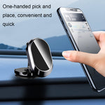 Supporto di navigazione per telefono cellulare magnetico rotante pieghevole per mini auto U18, U18 (Black), U18 (Silver)