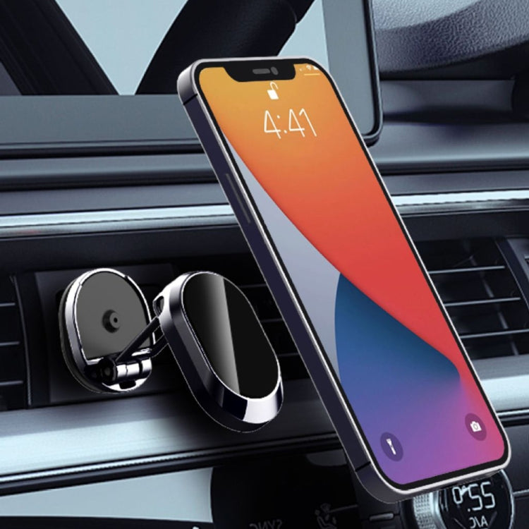Supporto di navigazione per telefono cellulare magnetico rotante pieghevole per mini auto U18, U18 (Black), U18 (Silver)