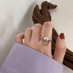 Gioielli con catena ad anello vintage in argento sterling S925, J1716, J1733, J1034, J775, J2665, J2666, J2953, J2982, J2978, J2977, J2943, J841, J2975, J2993, J3006, J2789, J3457, J3456