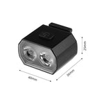 Faro per bicicletta Doppia lampada T6 Perline + 16 fanali posteriori a LED Spia luminosa per casco ricaricabile
