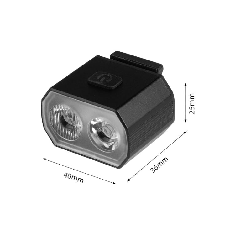 Faro per bicicletta Doppia lampada T6 Perline + 16 fanali posteriori a LED Spia luminosa per casco ricaricabile