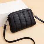 XY1101 Borsa a tracolla singola per telefono da donna intrecciata a doppio strato multifunzionale
