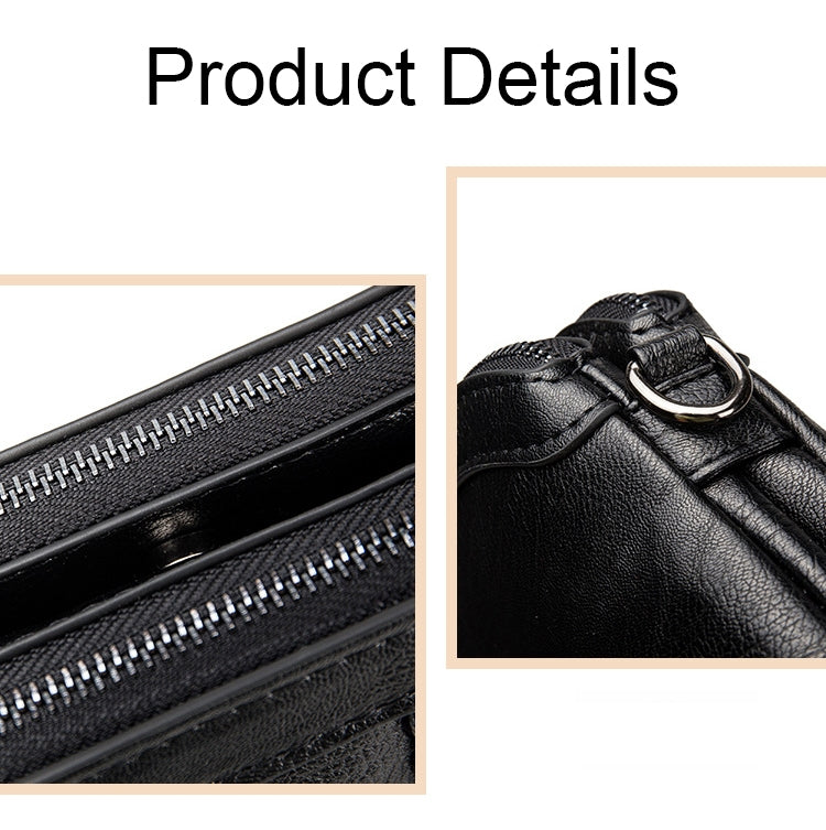 XY1101 Borsa a tracolla singola per telefono da donna intrecciata a doppio strato multifunzionale