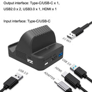 Per Nintendo Switch / Switch OLED SW300 HDMI Video Casting Converter Caricatore base ventola di raffreddamento, Cooling Fan Base Charger
