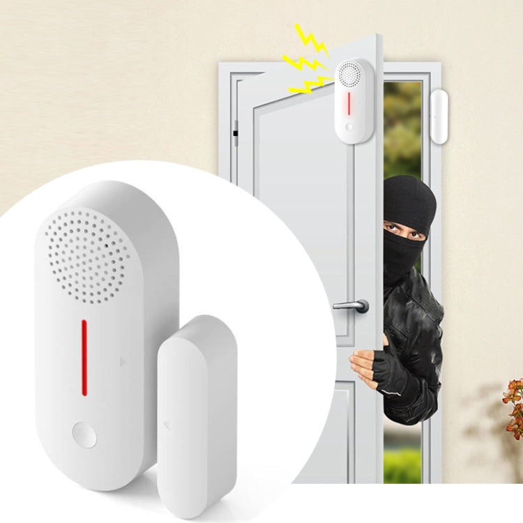 Tuya WiFi Sound And Light Door Magnetic Doors Windows Alarm Scene Linkage APP Promemoria, Sound And Light Door Magnetic Sensor