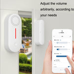Tuya WiFi Sound And Light Door Magnetic Doors Windows Alarm Scene Linkage APP Promemoria, Sound And Light Door Magnetic Sensor
