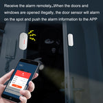 Tuya WiFi Sound And Light Door Magnetic Doors Windows Alarm Scene Linkage APP Promemoria, Sound And Light Door Magnetic Sensor