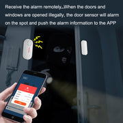 Tuya WiFi Sound And Light Door Magnetic Doors Windows Alarm Scene Linkage APP Promemoria, Sound And Light Door Magnetic Sensor