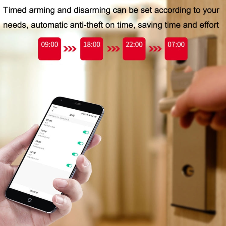 Tuya WiFi Sound And Light Door Magnetic Doors Windows Alarm Scene Linkage APP Promemoria, Sound And Light Door Magnetic Sensor
