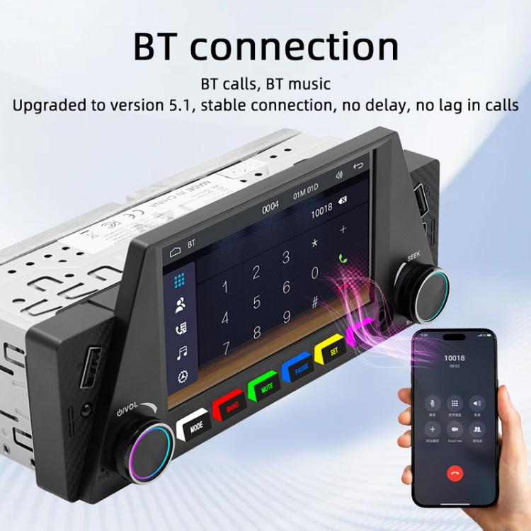 4,7 pollici AUTO/CarPlay Navigazione Bluetooth FM Radio Auto MP5, 161C