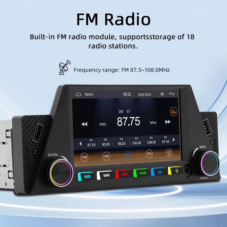 4,7 pollici AUTO/CarPlay Navigazione Bluetooth FM Radio Auto MP5, 161C