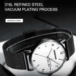 BINBOND B3820 Orologio stellato luminoso al quarzo ultrasottile impermeabile 30M, Black Net-Black-Starry, White Net-White-Starry, Black Leather-Black-Starry, Black Leather-White-Starry, Black Net-Rose Gold-Starry, Black Leather-Rose Gold-Starry        ...