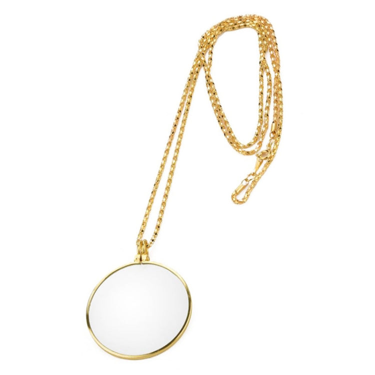 Lente d'ingrandimento con catena in metallo 5X