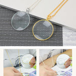 Lente d'ingrandimento con catena in metallo 5X