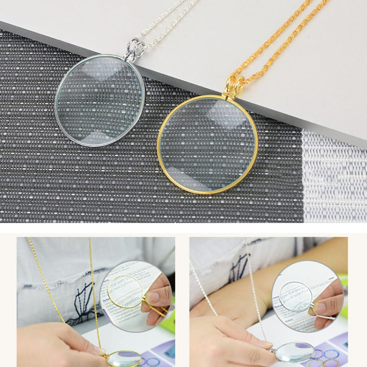 Lente d'ingrandimento con catena in metallo 5X