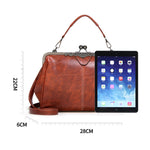 036 Borse con fibbia vintage Borsa a tracolla regolabile in pelle