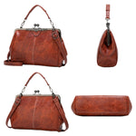 036 Borse con fibbia vintage Borsa a tracolla regolabile in pelle