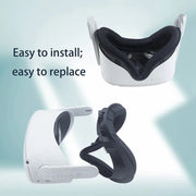 Per Oculus Quest 2 VR Headset Maschera per gli occhi anti-sudore Coperchio della staffa dell'interfaccia facciale VR, Anti-sweat Eye Mask (Black)