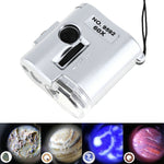 Microscopio portatile 60X con lente acrilica e custodia pelle