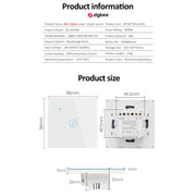 Tuya ZigBee 40A Smart High Power Scaldabagno Luce Condizionatore d'aria Switch Time Telecomando vocale, ZigBee 40A White, ZigBee 40A Black