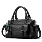 048 Borsa a tracolla multiscomparto in pelle martellata Borsa a tracolla a tracolla di grande capacità