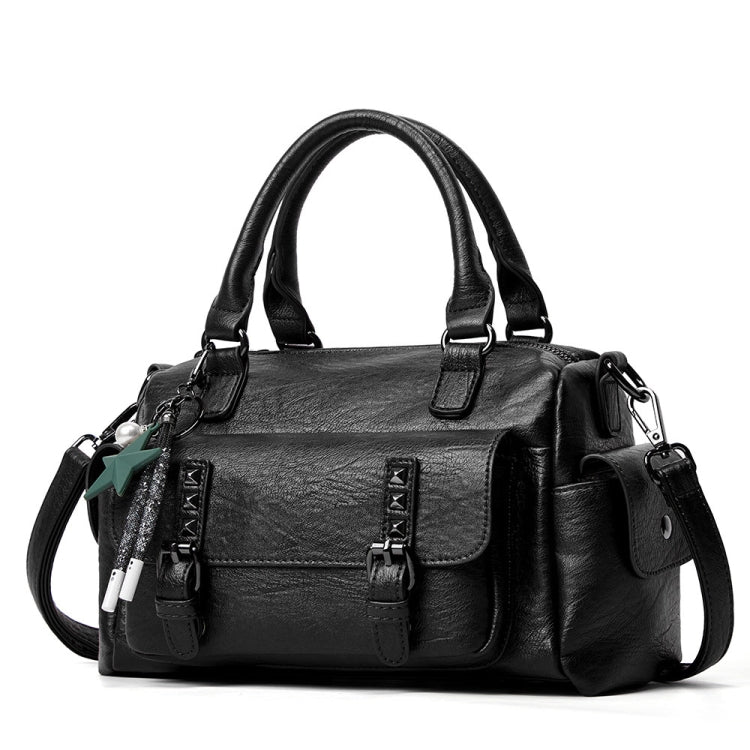 048 Borsa a tracolla multiscomparto in pelle martellata Borsa a tracolla a tracolla di grande capacità