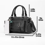 048 Borsa a tracolla multiscomparto in pelle martellata Borsa a tracolla a tracolla di grande capacità