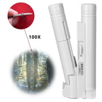 Microscopio doppio tubo 100X con lente e luce LED
