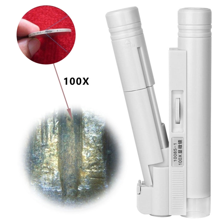 Microscopio doppio tubo 100X con lente e luce LED