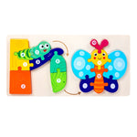 Puzzle in legno 3D processo crescita animali per bambini