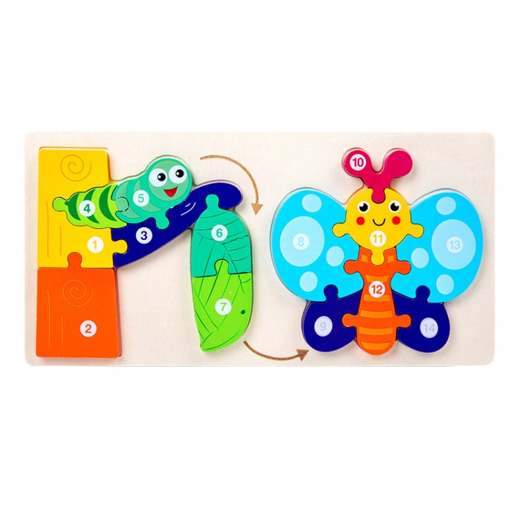 Puzzle in legno 3D processo crescita animali per bambini