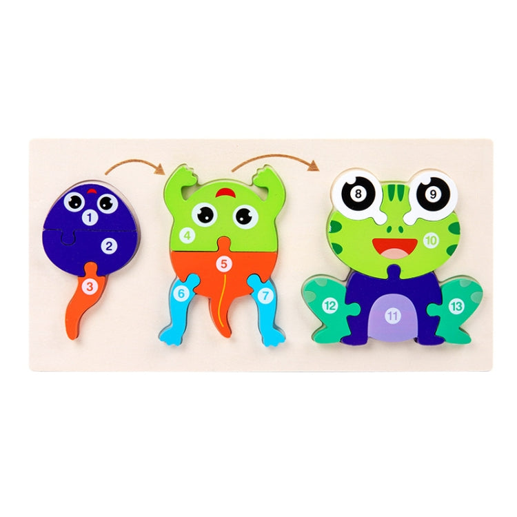 Puzzle in legno 3D processo crescita animali per bambini
