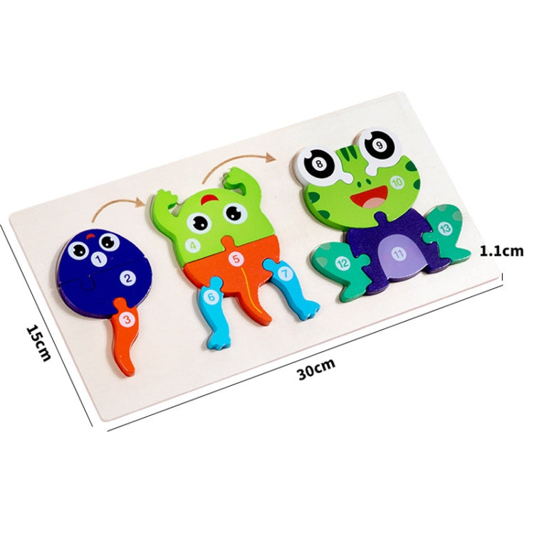 Puzzle in legno 3D processo crescita animali per bambini