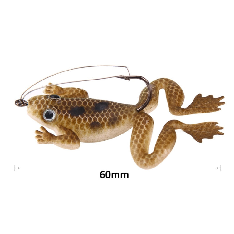 HENGJIA FO100 10 pz Anti-Appeso Fondo Galleggiante Rana Pesce Nero Esca Finta Tuono Rana Esca, FO100 (Gray Black), FO100 (Dark Green), FO100 (Light Green)
